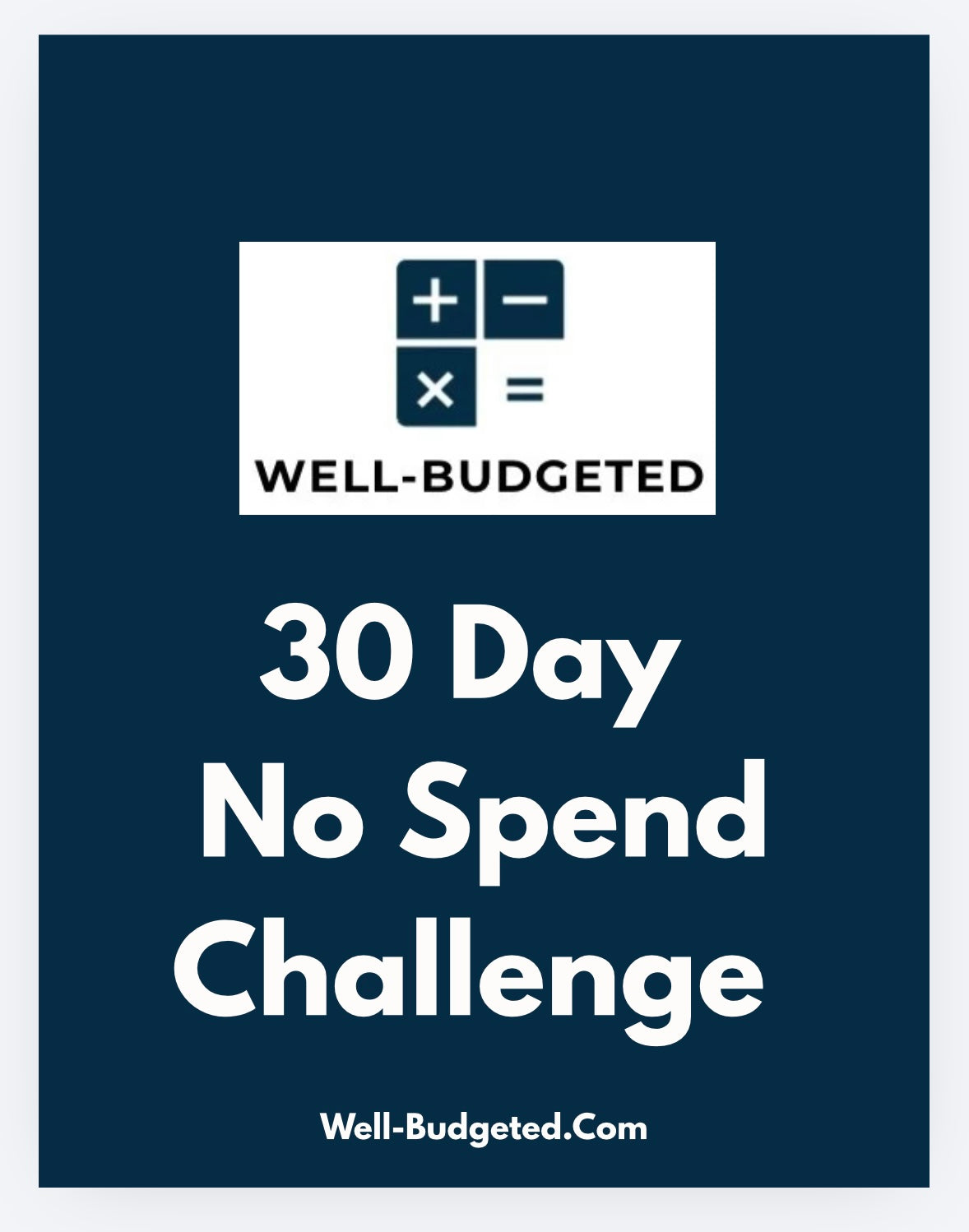 No Spend Challenge - Bank Account Reset | 10 Pages