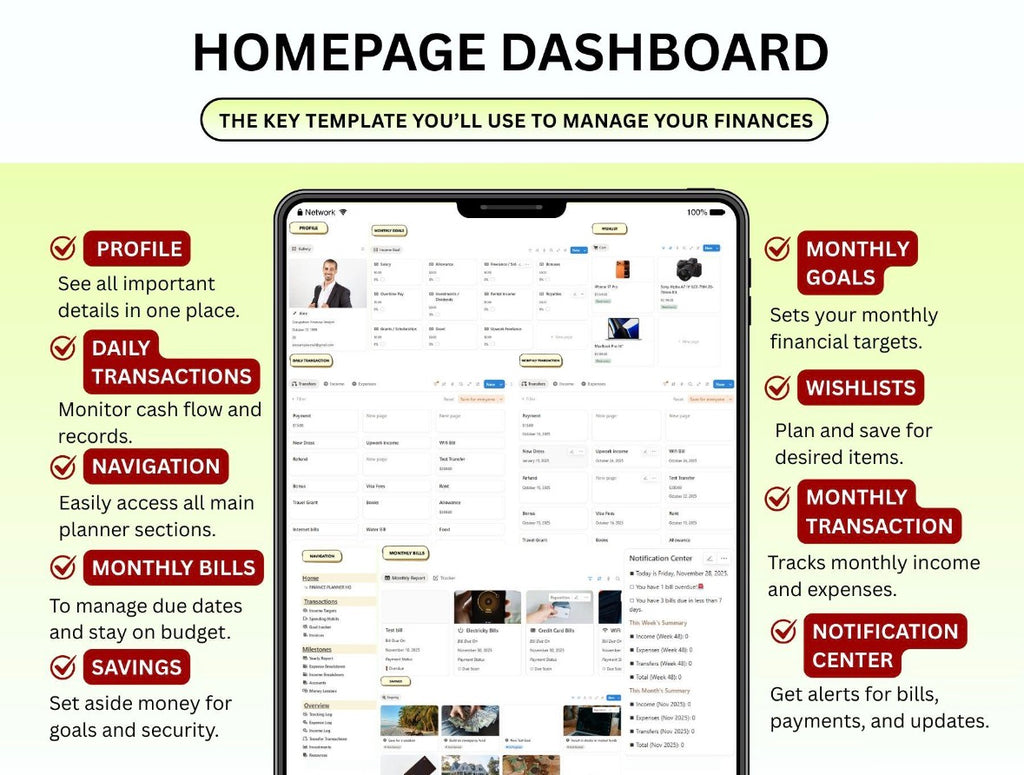 All-In-One Budget Tracker | Notion