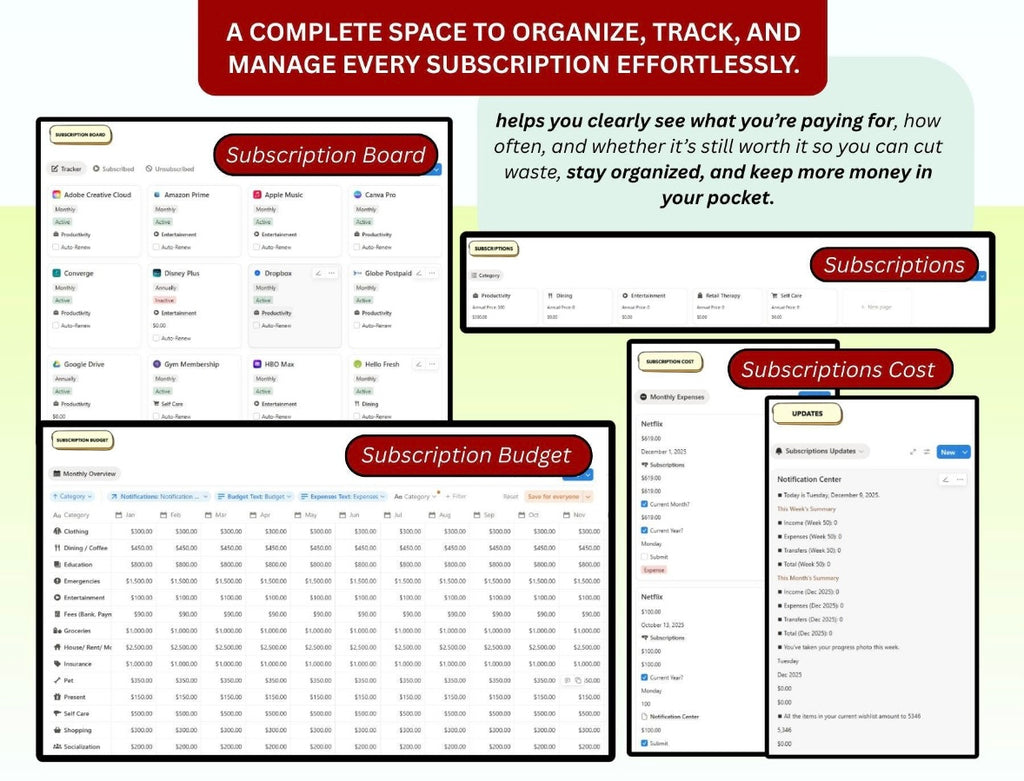 All-In-One Budget Tracker | Notion
