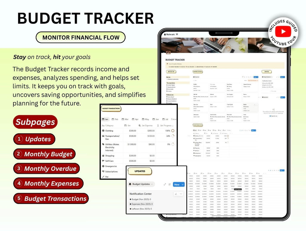 All-In-One Budget Tracker | Notion