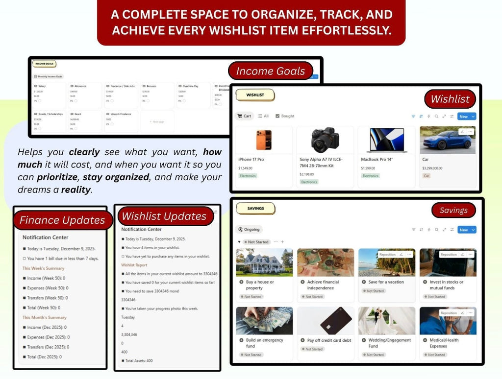 All-In-One Budget Tracker | Notion