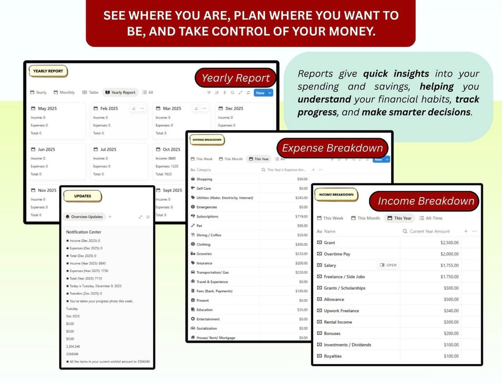 All-In-One Budget Tracker | Notion