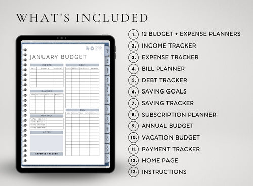 All-In-One Budget Template - GoodNotes, Notability, Noteshelf, NotesWriter, etc