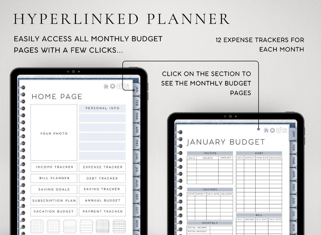 All-In-One Budget Template - GoodNotes, Notability, Noteshelf, NotesWriter, etc